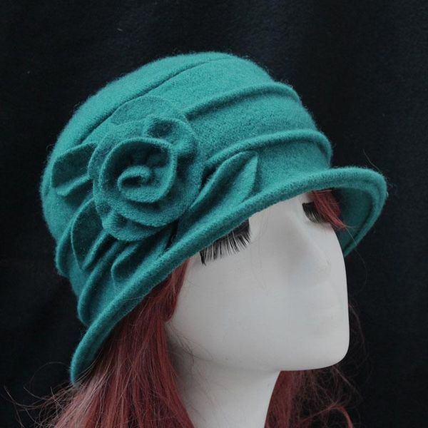 berets women dome fedora hat 100% wool ladies elegant hats bucket cap autumn winter solid floral warm floppy chapeau femme, Blue;gray
berets women dome fedora hat 100% wool ladies elegant hats bucket cap autumn winter solid floral warm floppy chapeau femme, Blue;gray
