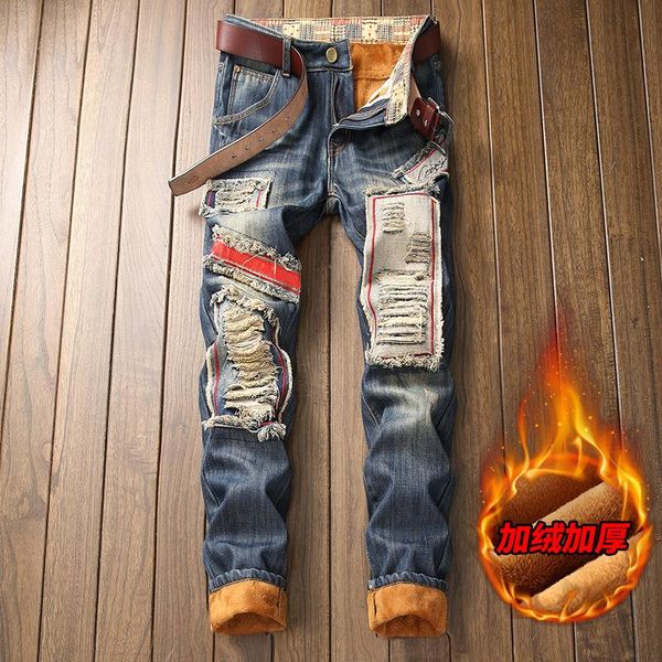 men's jeans blue men jean homme winter for denim warm brushed ripped hombre vaqueros fashions special slim fit
men's jeans blue men jean homme winter for denim warm brushed ripped hombre vaqueros fashions special slim fit