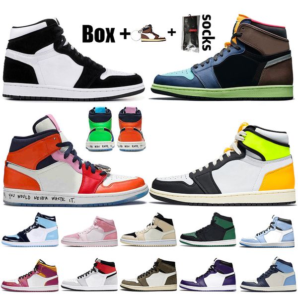 with box 2021 new jumpman 1 womens mens basketball shoes 1s twist high og volt bio hack fearless obsidian university blue trainers sneakers
with box 2021 new jumpman 1 womens mens basketball shoes 1s twist high og volt bio hack fearless obsidian university blue trainers sneakers
