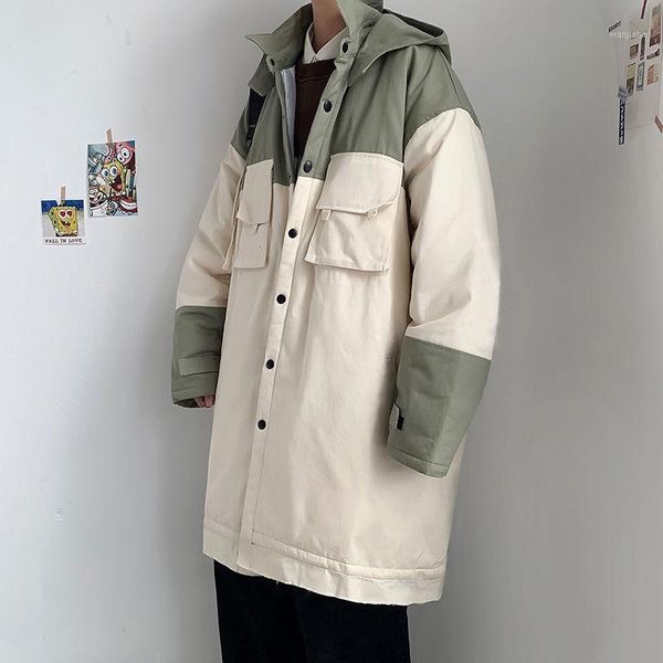 winter thick long coat men's parka warm fashion hit color casual hooded coat men wild loose cotton oversize jacket mens overcoat1, Black
winter thick long coat men's parka warm fashion hit color casual hooded coat men wild loose cotton oversize jacket mens overcoat1, Black