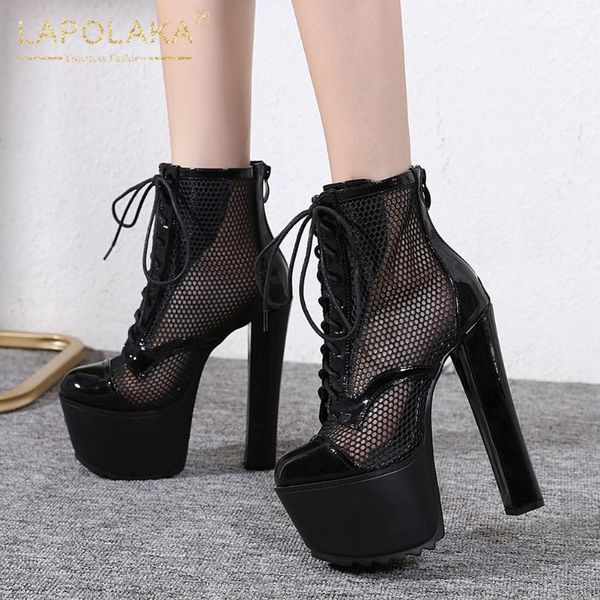 brand new extreme high heels thick platform shoelaces air mesh party nightclub summer boots women shoes, Black
brand new extreme high heels thick platform shoelaces air mesh party nightclub summer boots women shoes, Black