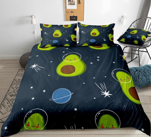 cartoon avocado bedding set funny fruits duvet cover set space bed for kids geometric bedclothes cute avocado home textile
cartoon avocado bedding set funny fruits duvet cover set space bed for kids geometric bedclothes cute avocado home textile