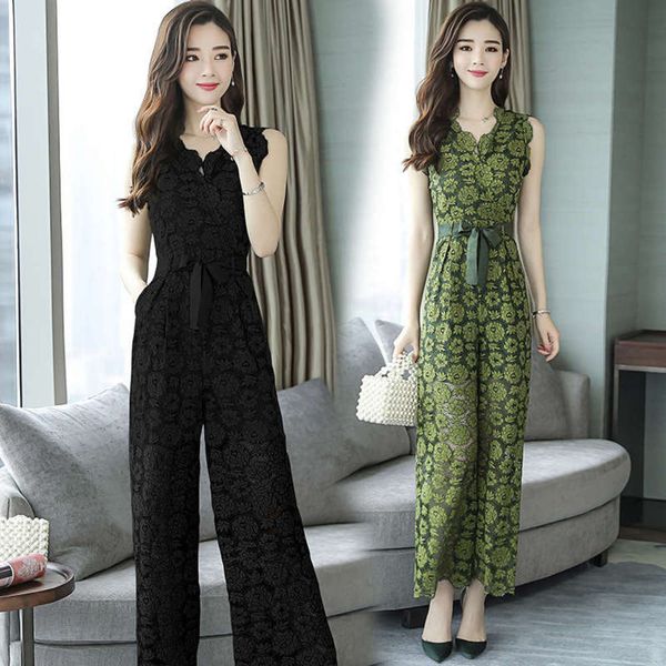 jumpsuit summer women's sleeveless lace slim skirt high waist wide leg pants women, Black;gray
jumpsuit summer women's sleeveless lace slim skirt high waist wide leg pants women, Black;gray