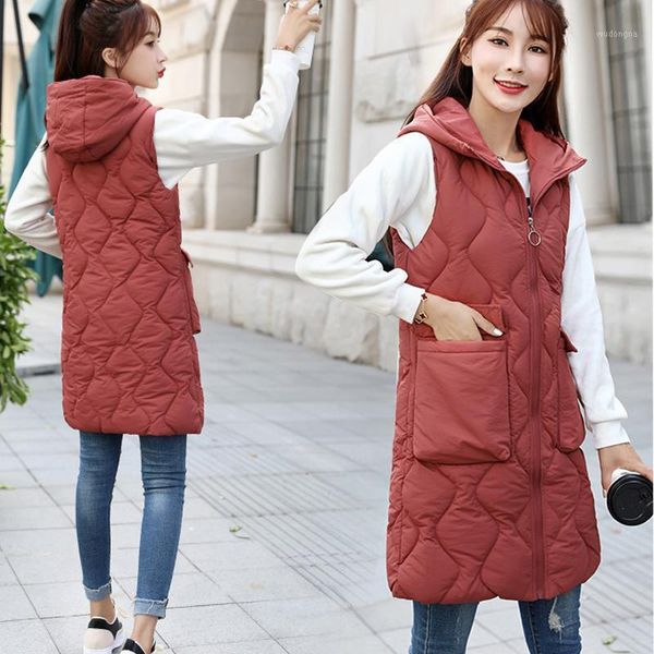 women autumn winter clothing new temperament slim long warm sleeveless jacket hooded vest1, Black;white
women autumn winter clothing new temperament slim long warm sleeveless jacket hooded vest1, Black;white