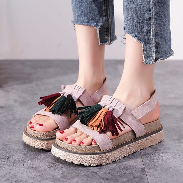 womens fringe sandals summer casual thick sole women platform shoes fashion summer beach sandals female sandalia feminina, Black
womens fringe sandals summer casual thick sole women platform shoes fashion summer beach sandals female sandalia feminina, Black