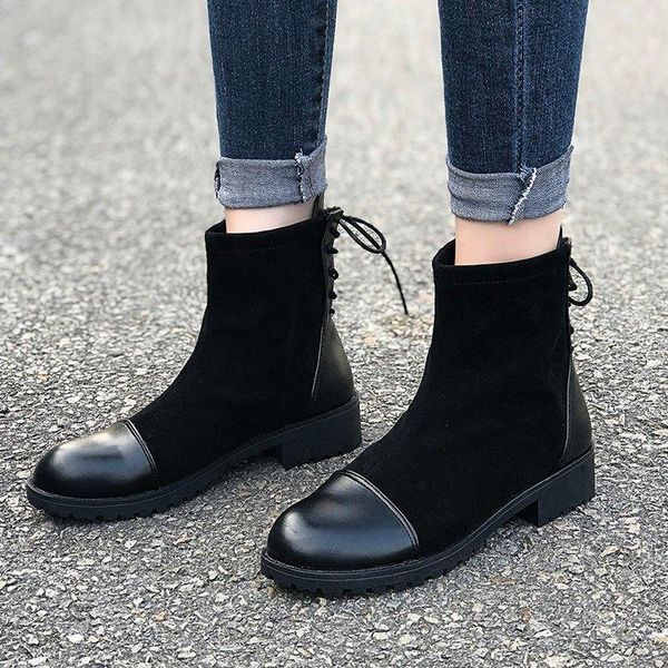 2020 new autumn winter british style women boots shallow anti-skid botas mujer fashion short tube thick heel leather boots, Black
2020 new autumn winter british style women boots shallow anti-skid botas mujer fashion short tube thick heel leather boots, Black