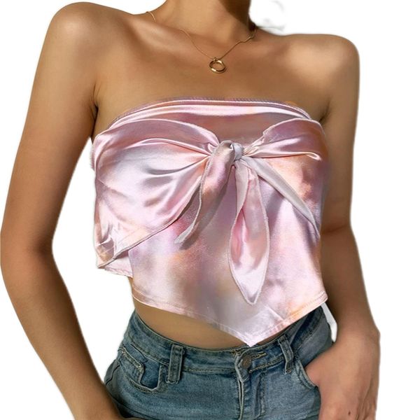 women's tanks & camis women's open back, waist, chest wrapped vest, summer tie short fashionable temperament, no steel ring, White
women's tanks & camis women's open back, waist, chest wrapped vest, summer tie short fashionable temperament, no steel ring, White
