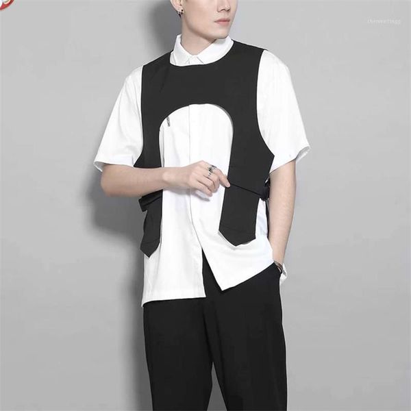 men's original new vest japanese yamamoto style dark niche design versatile functional vest jacket1, Black;white
men's original new vest japanese yamamoto style dark niche design versatile functional vest jacket1, Black;white