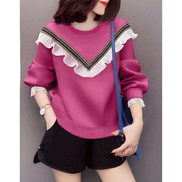 2sf4bforeign style aging reduction crew neck loose mesh stitching and thickening sweater women's new european goods trend in winter 202, Black
2sf4bforeign style aging reduction crew neck loose mesh stitching and thickening sweater women's new european goods trend in winter 202, Black