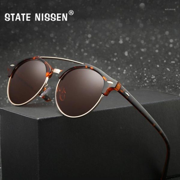 state nissen polarized sunglasses for men women round alloy frame steampunk coating sun glasses vintage oculos1, White;black
state nissen polarized sunglasses for men women round alloy frame steampunk coating sun glasses vintage oculos1, White;black
