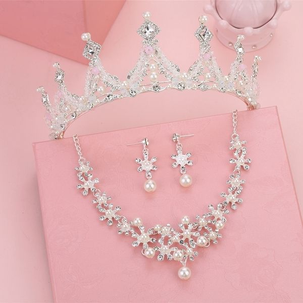 ithree bridal set atmosphere piece crown headdress 2020 new korean necklace white dress accessories wedding, Silver
ithree bridal set atmosphere piece crown headdress 2020 new korean necklace white dress accessories wedding, Silver