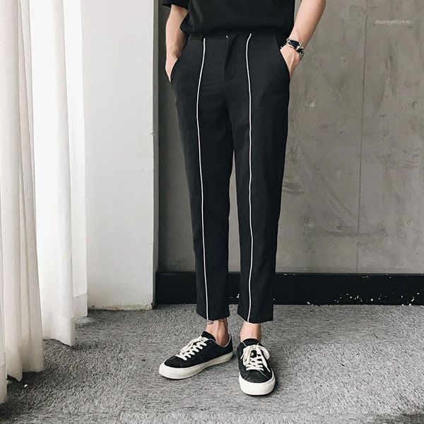 thin stripe 9 minutes trousers black small feet slender casual pants straight western pants hipster men. s-6xl1
thin stripe 9 minutes trousers black small feet slender casual pants straight western pants hipster men. s-6xl1
