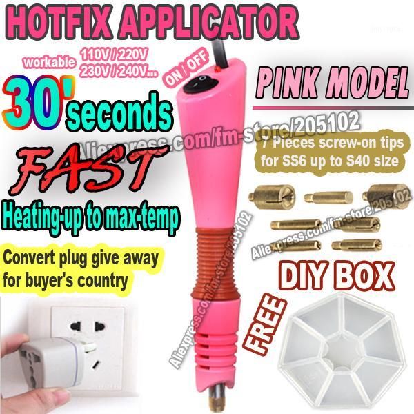 fast heat 1 set/lot pink purple ix applicator wand gun+diy box for fix rhinestones iron on crystals stones1, Black
fast heat 1 set/lot pink purple ix applicator wand gun+diy box for fix rhinestones iron on crystals stones1, Black