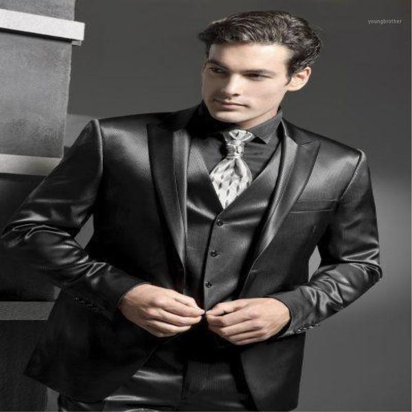 men's suits & blazers custom men's black shiny suit jacket pants formal dress wedding groom's (jacket + vest tie)1, White;black
men's suits & blazers custom men's black shiny suit jacket pants formal dress wedding groom's (jacket + vest tie)1, White;black