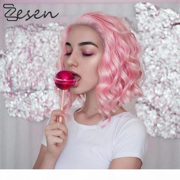 zesen short heat resistant hair black pink color 13*4 synthetic lace front wedding party wigs cosplay wig ing
zesen short heat resistant hair black pink color 13*4 synthetic lace front wedding party wigs cosplay wig ing
