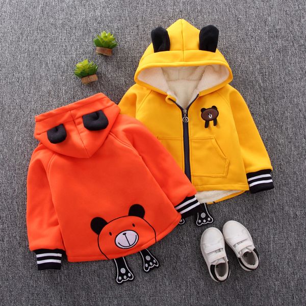 cartoon bear baby boys jacket kids winter thick velvet warm cotton hoodies coat children casual outerwear infant clothing lj201120, Blue;gray
cartoon bear baby boys jacket kids winter thick velvet warm cotton hoodies coat children casual outerwear infant clothing lj201120, Blue;gray