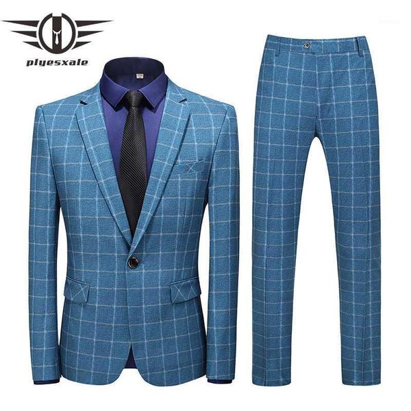 men's suits & blazers 2 piece men british latest coat pant designs slim fit blue plaid wedding dress tuxedos work office male q8781, White;black
men's suits & blazers 2 piece men british latest coat pant designs slim fit blue plaid wedding dress tuxedos work office male q8781, White;black