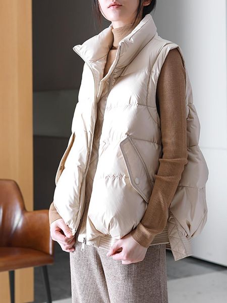 women's vests / give back to the old guest welfare money, quality will never be on bread down jacket vest, Black;white
women's vests / give back to the old guest welfare money, quality will never be on bread down jacket vest, Black;white