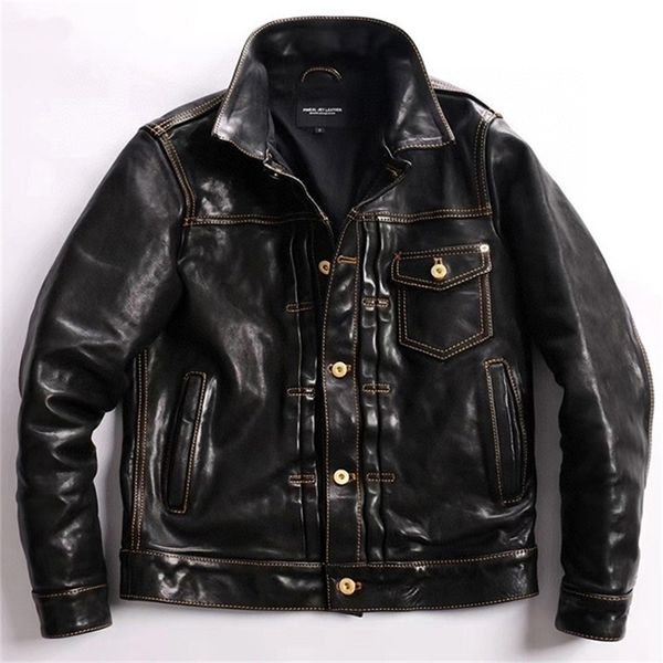 yr batik washed vintage horsehide jacket,casual style leather clothes,506 man slim genuine leather coat, 201216, Black
yr batik washed vintage horsehide jacket,casual style leather clothes,506 man slim genuine leather coat, 201216, Black