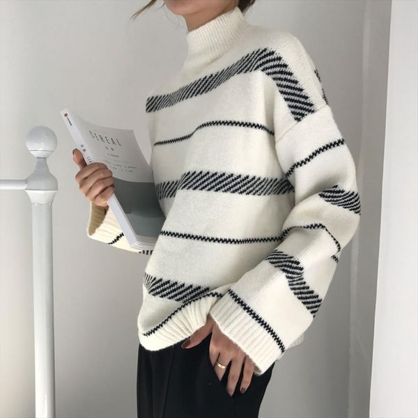 для женщин свитера chic vintage полосатый свитер 2019 trend сыпучие street style ленивый литературные темперамент женский unique женщины, White;black
для женщин свитера chic vintage полосатый свитер 2019 trend сыпучие street style ленивый литературные темперамент женский unique женщины, White;black