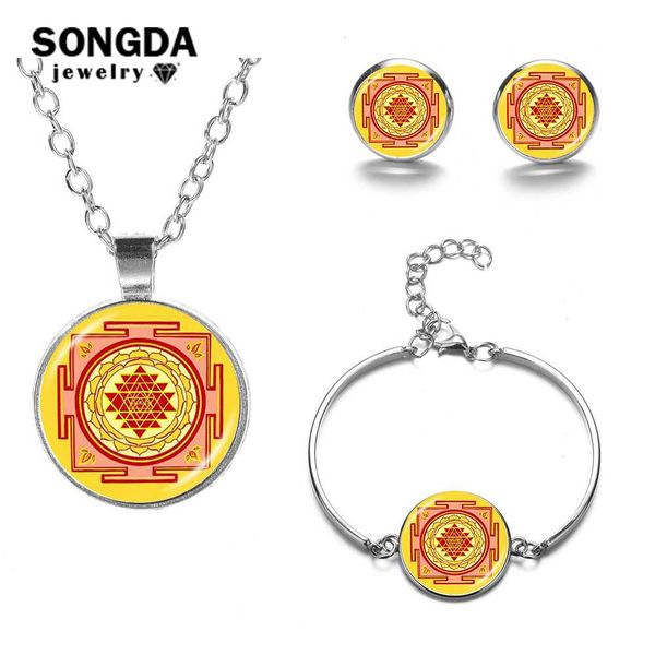 songda sri yantra sacred art geometry jewelry sets silver color clavicle chain necklace bracelet stud earrings handicraft
songda sri yantra sacred art geometry jewelry sets silver color clavicle chain necklace bracelet stud earrings handicraft