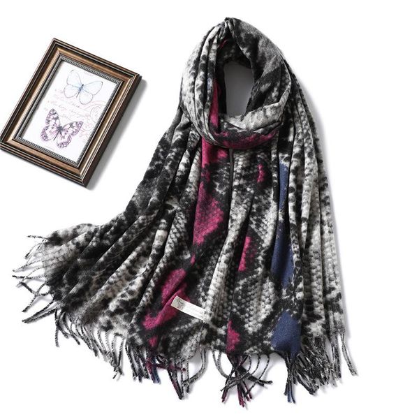 scarves winter scarf for women luxury snake print cashmere lady soft warm shawls warps tassel blanket bufandas 2021, Blue;gray
scarves winter scarf for women luxury snake print cashmere lady soft warm shawls warps tassel blanket bufandas 2021, Blue;gray