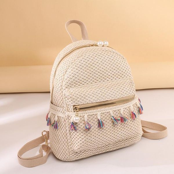 2020 summer new women weave backpack straw tassel splicing backpack multipocket pearl zipper ladies big capacity rucksack travel
2020 summer new women weave backpack straw tassel splicing backpack multipocket pearl zipper ladies big capacity rucksack travel