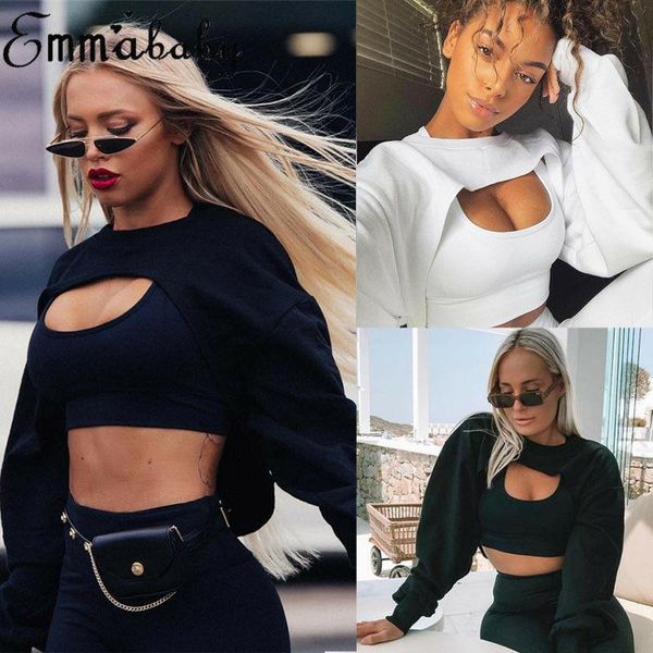 short sweatshirts women autumn long sleeve black white sweatshirt fashion crop jacket jumper pullover clubwear tank top
short sweatshirts women autumn long sleeve black white sweatshirt fashion crop jacket jumper pullover clubwear tank top