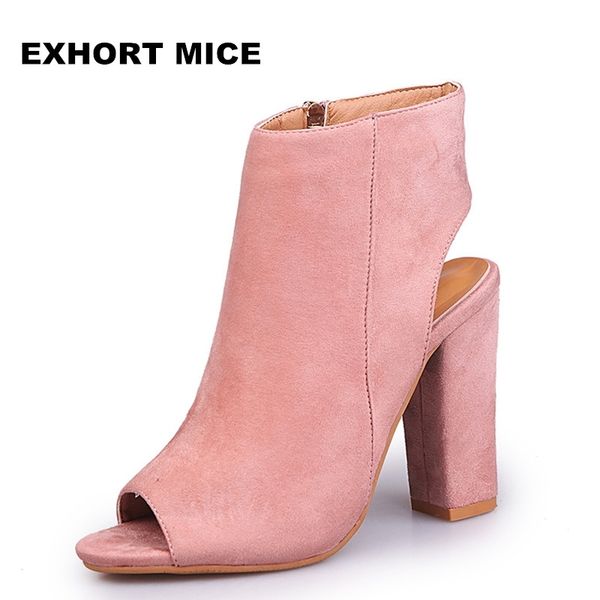 fashion women's peep toe summer open toe pumps casual faux suede ankle boots thick high heels peep toe women pumps sandals y200323, Black
fashion women's peep toe summer open toe pumps casual faux suede ankle boots thick high heels peep toe women pumps sandals y200323, Black