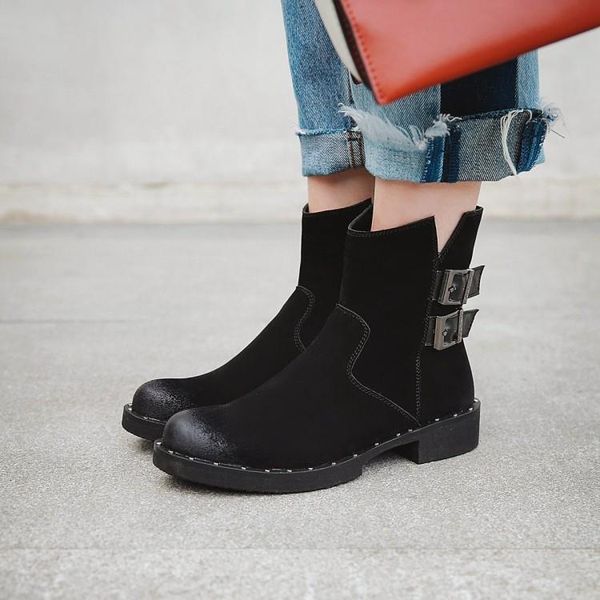 boots pxelena rome retro women round toe square low heels side zipper buckle combat ankle booties female shoes, Black
boots pxelena rome retro women round toe square low heels side zipper buckle combat ankle booties female shoes, Black