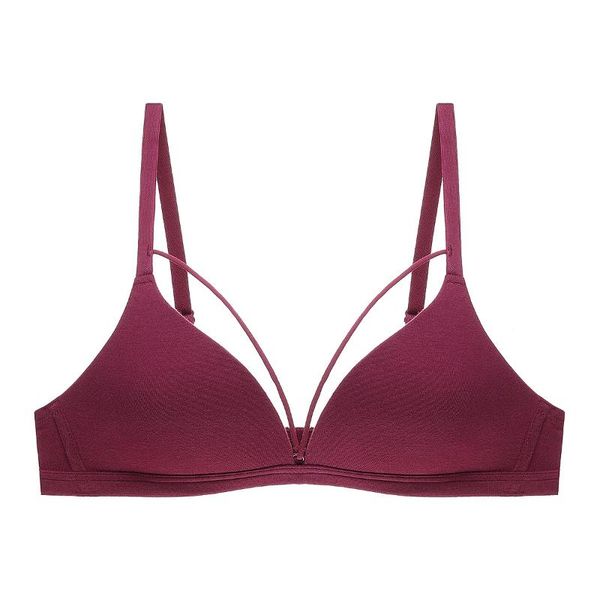 lightweight, non-wireless, seamless gathering, side collection bra, smooth thin mold cup, simple deep v bra, Red;black
lightweight, non-wireless, seamless gathering, side collection bra, smooth thin mold cup, simple deep v bra, Red;black