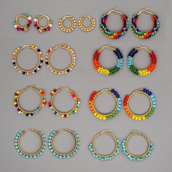 hoop & huggie go2boho rainbow ear ring earrings fashion bohemian natural stone round pendiente boho jewelry 2021 women wholesale, Golden;silver
hoop & huggie go2boho rainbow ear ring earrings fashion bohemian natural stone round pendiente boho jewelry 2021 women wholesale, Golden;silver