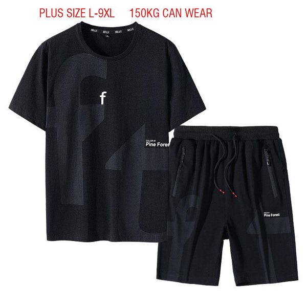 summer large size short-sleeved sports running suit cotton loose sport fitness suit plus fat men running 150kg can wear 9xl, Black;blue
summer large size short-sleeved sports running suit cotton loose sport fitness suit plus fat men running 150kg can wear 9xl, Black;blue
