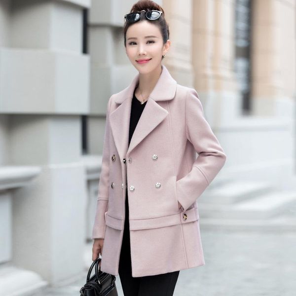 women's wool & blends fashion korean long coat solid blend and jacket turn-down colla double breasted women coats autumn winter, Black
women's wool & blends fashion korean long coat solid blend and jacket turn-down colla double breasted women coats autumn winter, Black