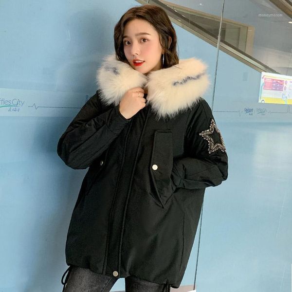 women's down & parkas 2021 winter jacket women o neck cotton padded korean design style female coat jackets zip fur collar jacket1, Black
women's down & parkas 2021 winter jacket women o neck cotton padded korean design style female coat jackets zip fur collar jacket1, Black