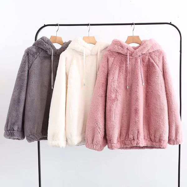 februaryfrost harajuku plush hoodie soft winter pullover women sweatshirt with bear ears cute solid outerwear hoodies sweatshirts, Black
februaryfrost harajuku plush hoodie soft winter pullover women sweatshirt with bear ears cute solid outerwear hoodies sweatshirts, Black