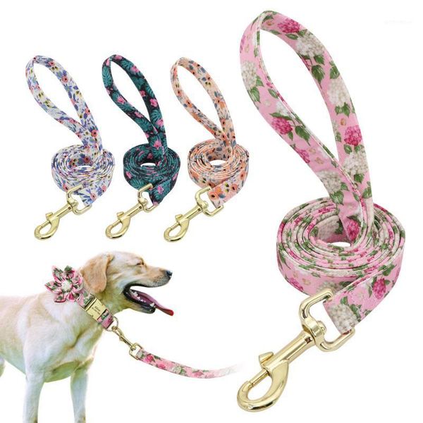 dog collars & leashes 150cm flower print leash with gold metal buckle for small medium large nylon pet lead puppy walking leash1
dog collars & leashes 150cm flower print leash with gold metal buckle for small medium large nylon pet lead puppy walking leash1