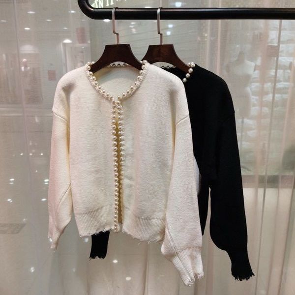 2021 autumn designer cardigans women sales pearl long leather sheet cardigan populars lptt, White;black
2021 autumn designer cardigans women sales pearl long leather sheet cardigan populars lptt, White;black