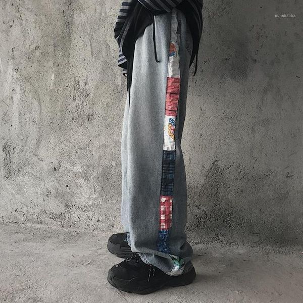 streetwear vintage spliced denim pants women loose straight hip hop trousers female boyfriend casual jeans harajuku oversize1, Blue
streetwear vintage spliced denim pants women loose straight hip hop trousers female boyfriend casual jeans harajuku oversize1, Blue
