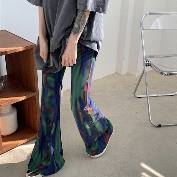 elastic high waist long flare pant bell bottom korean summer tie dye dark contrast print slim harajuku streetwear trousers 201106, Black;white
elastic high waist long flare pant bell bottom korean summer tie dye dark contrast print slim harajuku streetwear trousers 201106, Black;white