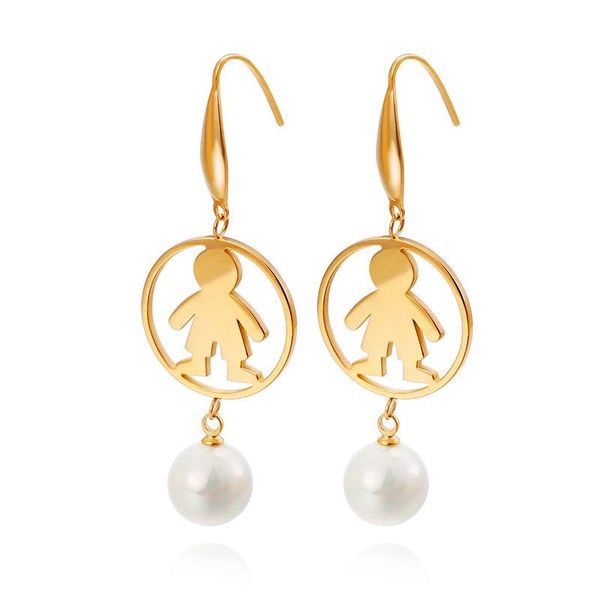 hoop & huggie korean version of simple personality pearl wild round little boy earrings, Golden;silver
hoop & huggie korean version of simple personality pearl wild round little boy earrings, Golden;silver