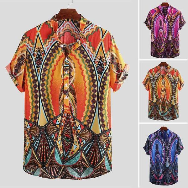 men shirt ethnic style printed breathable button stand collar 2020 short sleeve camisa masculina retro hawaiian beach shirts men1, White;black
men shirt ethnic style printed breathable button stand collar 2020 short sleeve camisa masculina retro hawaiian beach shirts men1, White;black