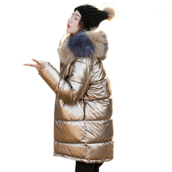 elegant women glossy medium long silver down jackets female thicken fur collar hooded coat parka warm women's winter jacket g1421, Black
elegant women glossy medium long silver down jackets female thicken fur collar hooded coat parka warm women's winter jacket g1421, Black