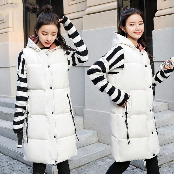 women autumn winter thick warm long vest plus size solid waistcoat casual sleeveless hooded coat1, Black;white
women autumn winter thick warm long vest plus size solid waistcoat casual sleeveless hooded coat1, Black;white