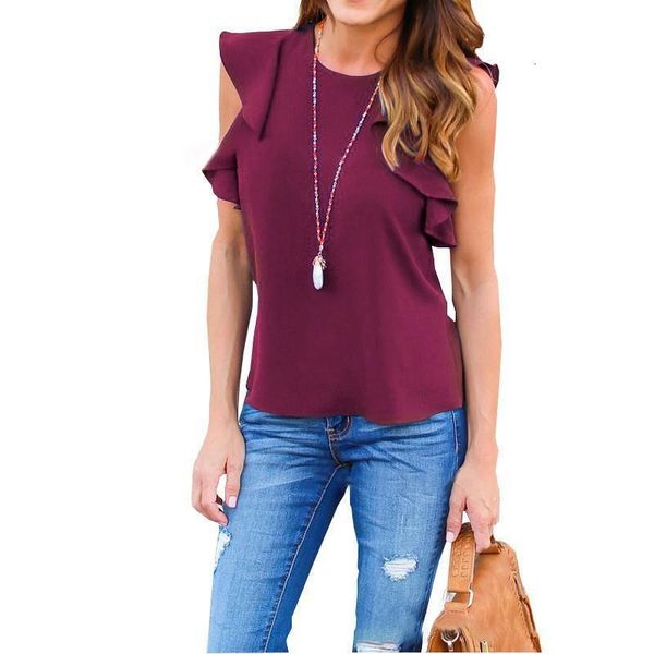 sweet ruffles chiffon blouse female 2021 summer fashion elegant solid color slim fit white shirt casual o neck sleeveless
sweet ruffles chiffon blouse female 2021 summer fashion elegant solid color slim fit white shirt casual o neck sleeveless