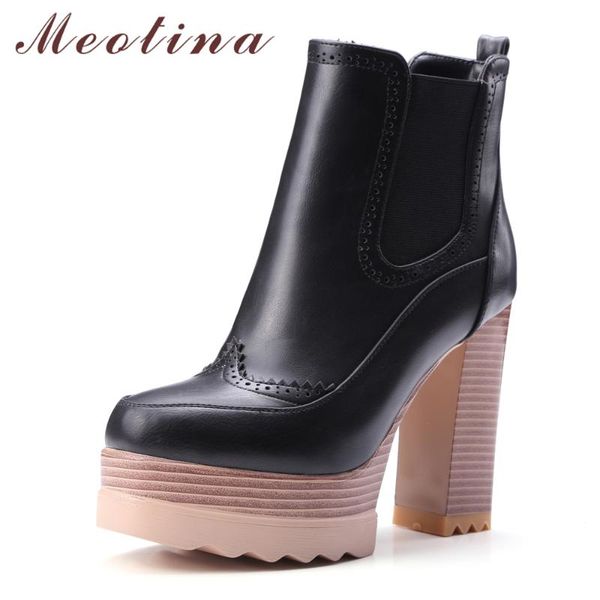 meotina ankle boots winter women boots synthetic leather super high heel short platform square heel lady shoes big size 10, Black
meotina ankle boots winter women boots synthetic leather super high heel short platform square heel lady shoes big size 10, Black
