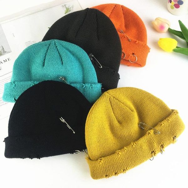 beanie/skull caps est women casual acrylic knitted beanies winter men solid ring pin hip hop skullcap ripped hats for ski1, Blue;gray
beanie/skull caps est women casual acrylic knitted beanies winter men solid ring pin hip hop skullcap ripped hats for ski1, Blue;gray