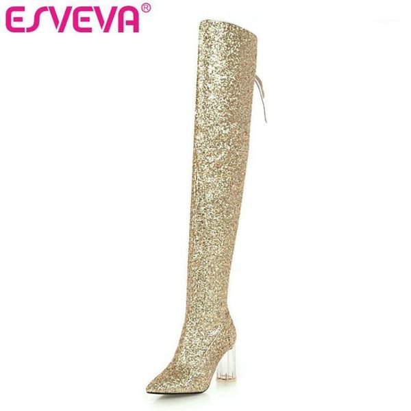 boots esveva 2021 lace up women over the knee winter shoes elegant pointed toe square high heels comfortable 34-431, Black
boots esveva 2021 lace up women over the knee winter shoes elegant pointed toe square high heels comfortable 34-431, Black