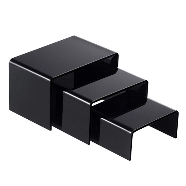 1 set of 3'', 4'', 5\" black acrylic risers display for collectibles figures jewelry display store fixture tabl
1 set of 3'', 4'', 5\" black acrylic risers display for collectibles figures jewelry display store fixture tabl