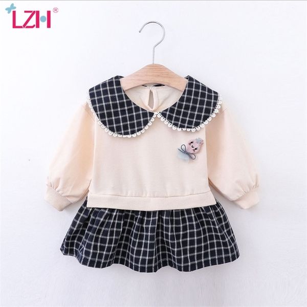 lzh autumn winter kids plaid long sleeve princess for girls infant party dress newborn baby clothes lj201222, Red;yellow
lzh autumn winter kids plaid long sleeve princess for girls infant party dress newborn baby clothes lj201222, Red;yellow